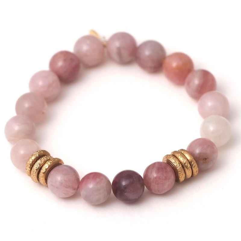 Semi-Precious Birthstone Bracelet with Rings (january)